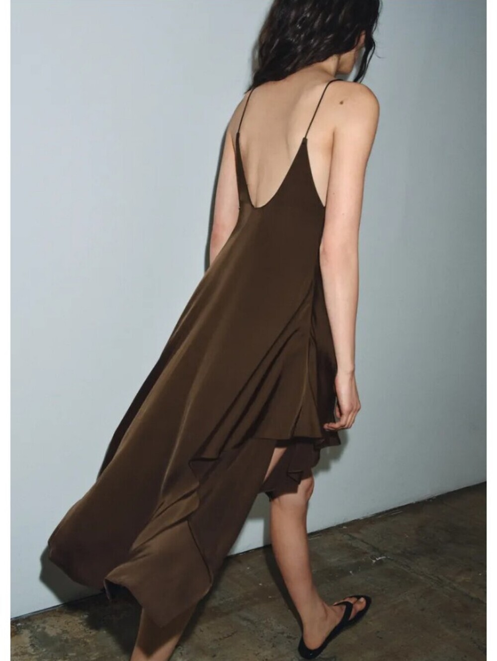 Zara ZW Collection Asymmetric Ruffle Dress - Picture 3 of 6